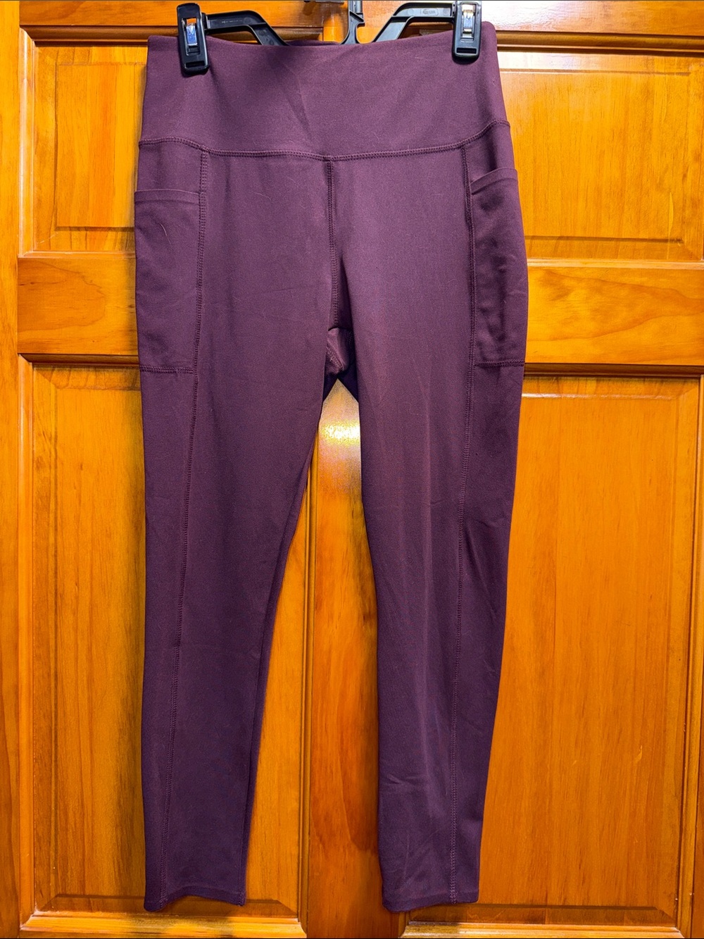 Danskin Deep Plum High-Waist Leggings with Side Pockets